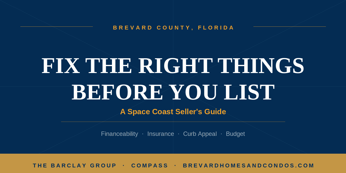 Pre-listing home repairs guide for Space Coast and Brevard County sellers by Andy and Abby Barclay
