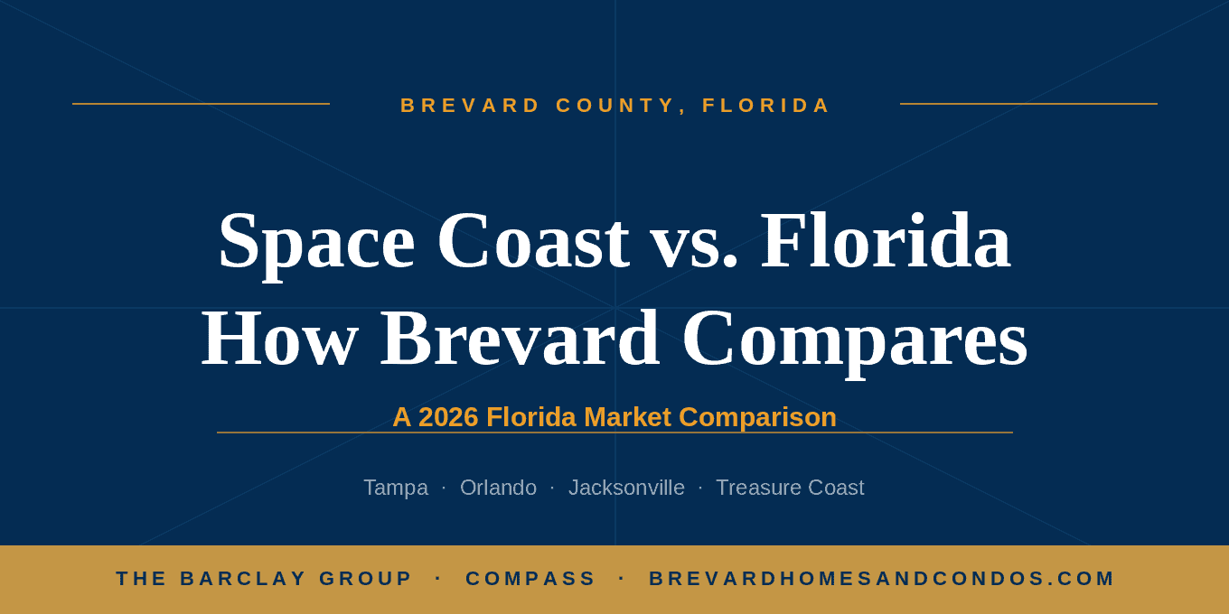 Space Coast Florida markets comparison 2026 from Andy and Abby Barclay of The Barclay Group at Compass